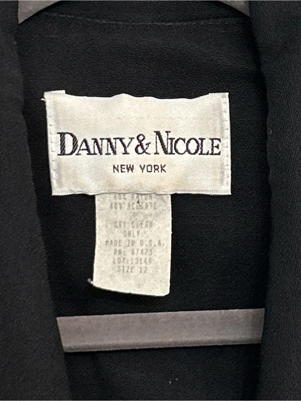 Danny & Nicole Black Double Breasted Nautical Sailor Dress with Stripe Collar - Picture 5 of 10